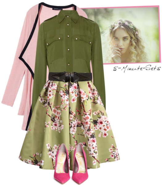 shein.com
Green Floral Pleated Skirt - Women's Asymmetric Cape Womans Poncho Top Cardigan Long Sleeve Coat - 