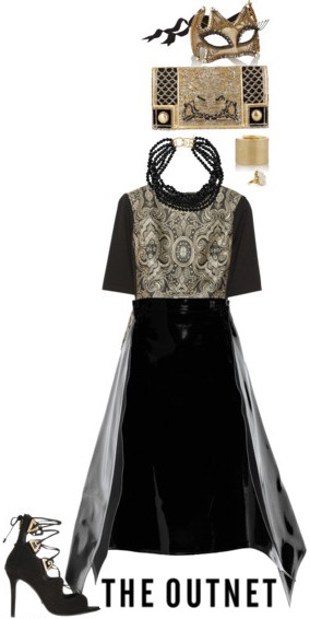 RAOUL Jacquard Black Gold Top - the outnet - 